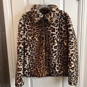 Kendall & Kylie Cheetah Fur Jacket